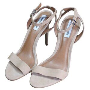 Steve Madden Brown Leather Ankle Strap Open Toe Heels Sandals Size US 8.5 M